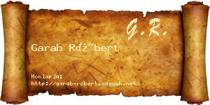 Garab Róbert névjegykártya